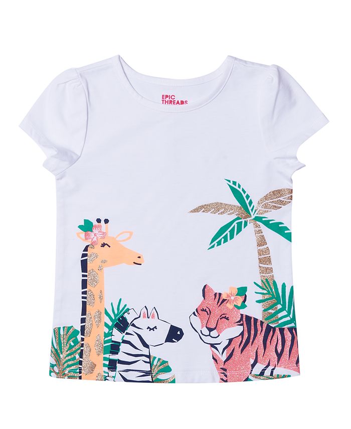 Epic Threads Little Girls Short Sleeve Graphic T-shirt - Macy's
