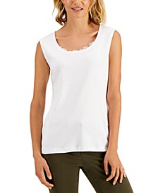 Lace-Trimmed Tank Top, Created for Macy's