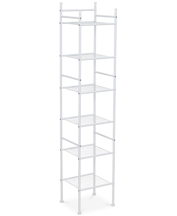 Honey Can Do 6Tier White Bathroom Storage Shelving Unit Macy's