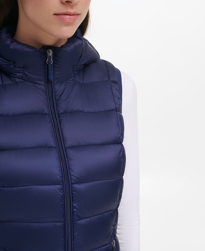 Charter Club Women's Packable Hooded Down Puffer Vest, Created for Macy