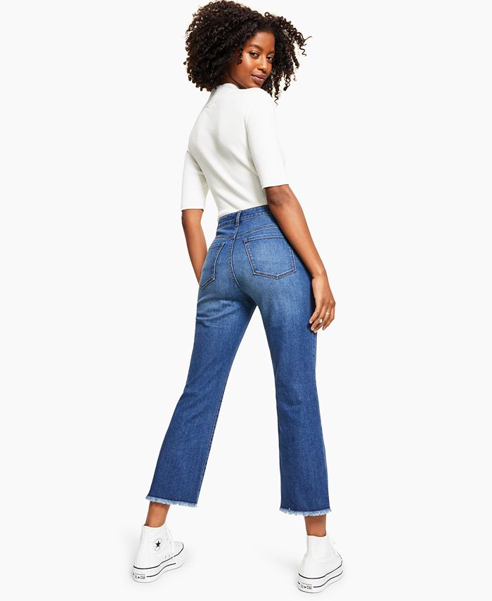 Style & Co Button-Fly Cropped Jeans, Created for Macy's & Reviews ...