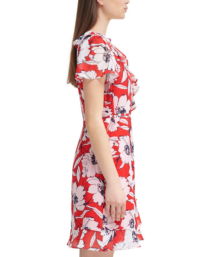 KARL LAGERFELD PARIS Floral Chiffon Dress main image 0