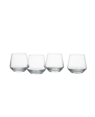 Personalized Art Deco Whiskey Glasses, Set of 2, Clear/White, 3.5H x 3 , Glass | Kirkland's Home