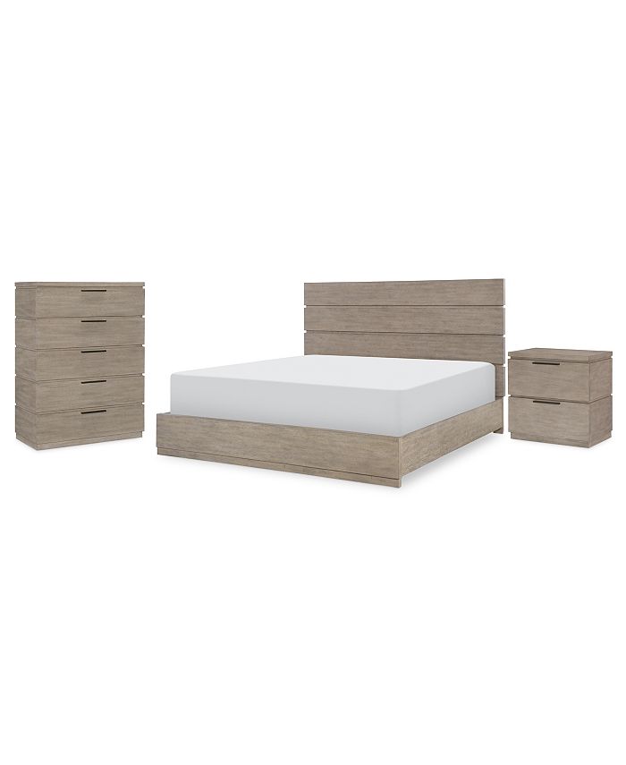 Furniture - Milano 3pc Bedroom Set (King Bed, Chest & Nightstand)