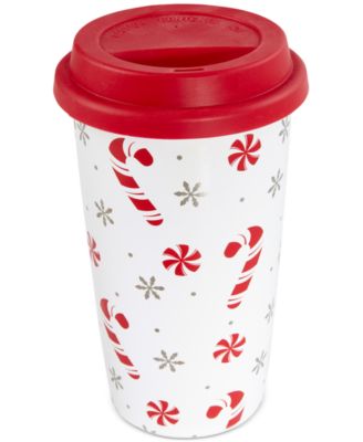 Martha Stewart Collection - Candy-Cane Travel Mug