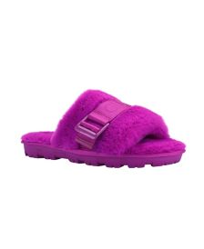 Women's Cozzy Open Toe GUESS Branded Fuzzy Slide