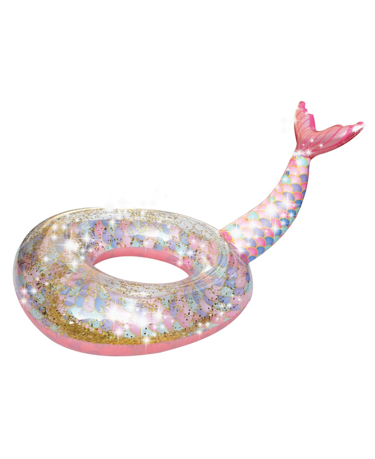 Splash Buddies Inflatable Glitter Mermaid Pool Float Ring In Miscellaneous