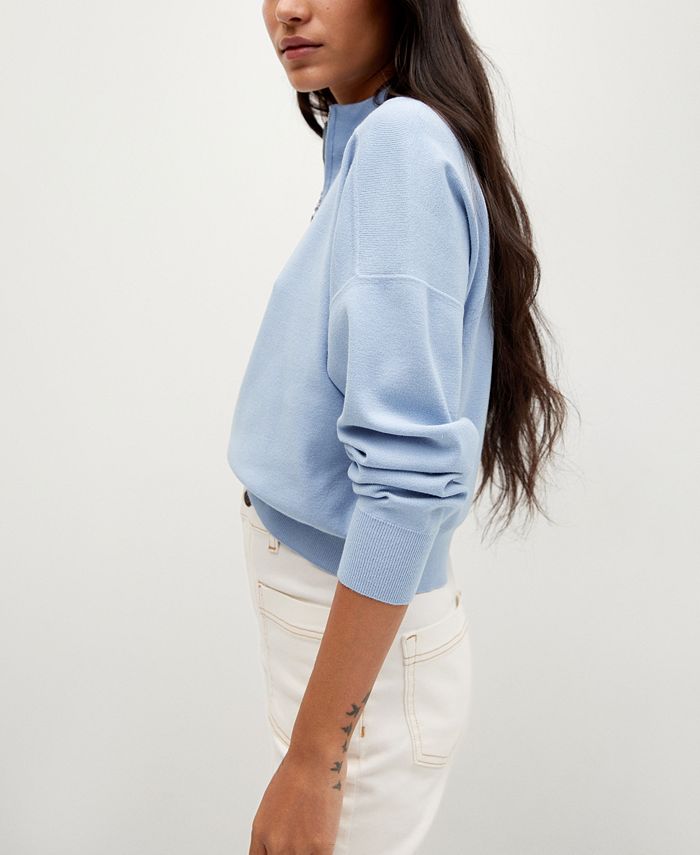 MANGO Zip Knit Sweater Macy's