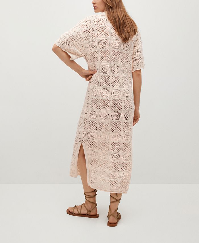 MANGO Crochet Cotton Dress Macy's