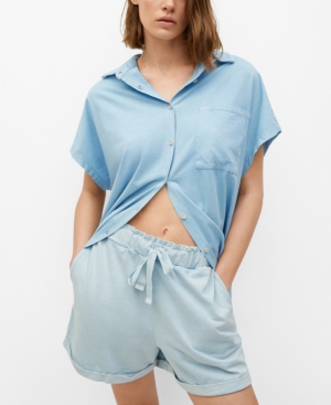 Mango Mineral Dye Cotton Polo Shirt