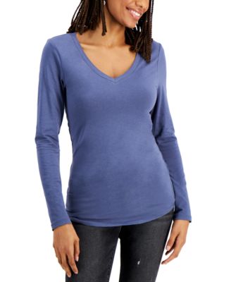 Aveto Juniors' V-Neck Long-Sleeved Top 