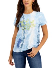 Cotton Tie-Dyed Embroidered T-Shirt