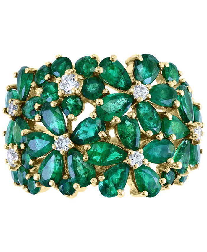 EFFY Collection EFFY® Emerald (6-1/2 ct. t.w.) & Diamond (1/4 ct. t.w ...