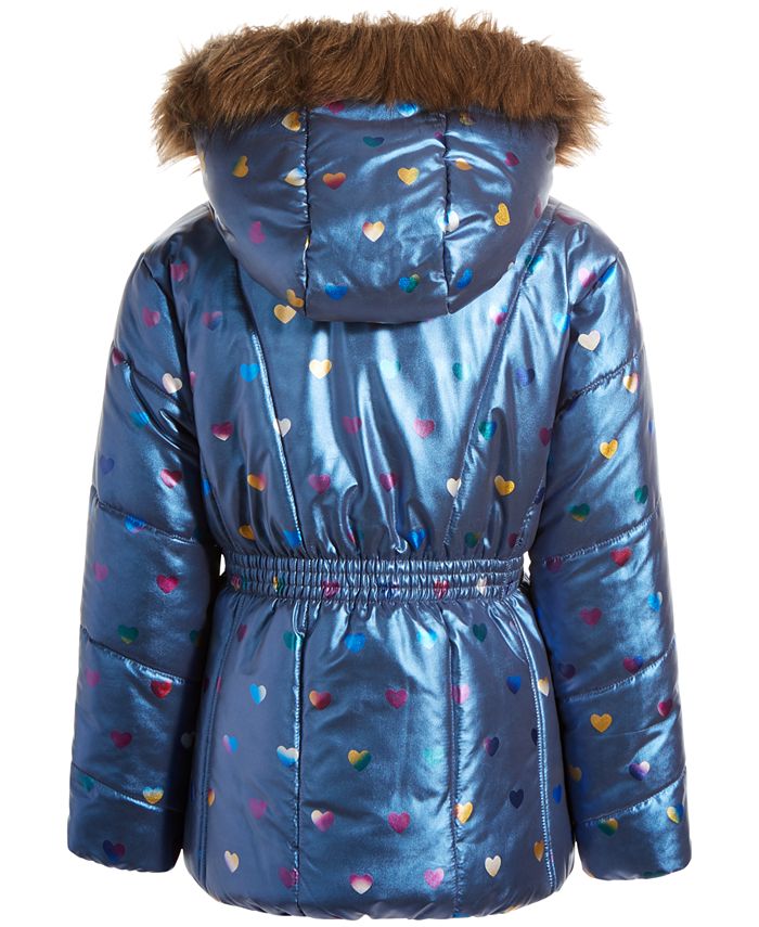 S Rothschild & CO Toddler Girls Metallic Printed Puffer Coat Macy's