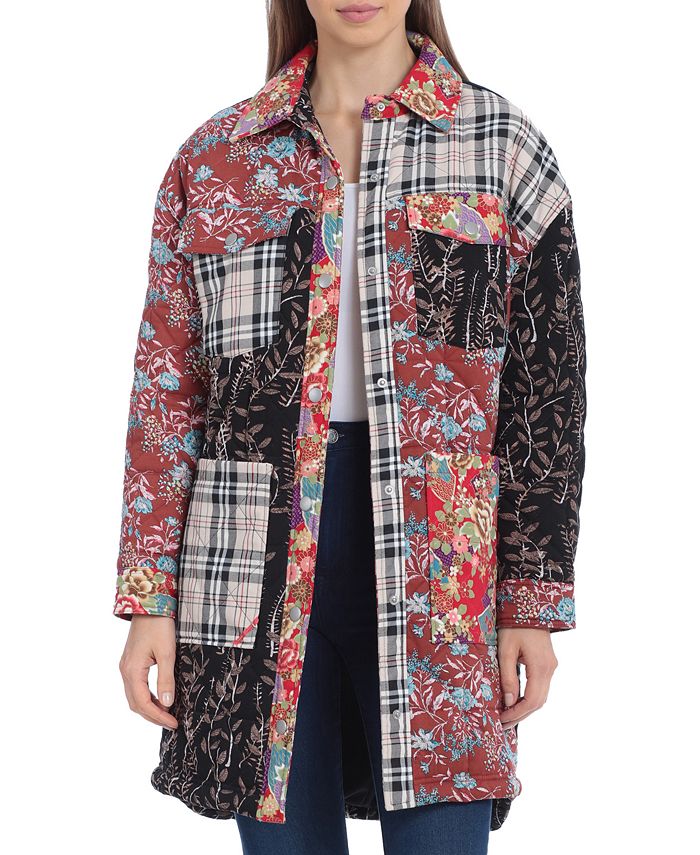 Chanel Leather Patchwork Quilted Long Coat