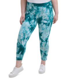 Plus Size Tie-Dyed Pull-On Leggings