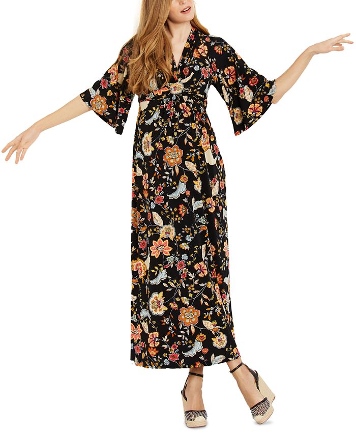 Motherhood Maternity Jessica Simpson KimonoSleeve Maxi Maternity Dress