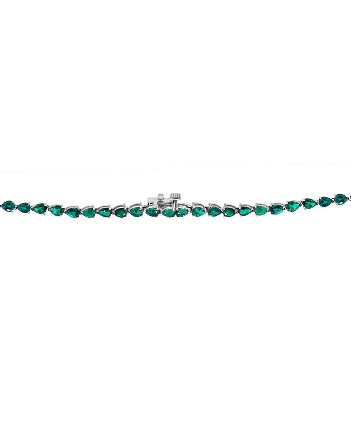 EFFY Collection - Emerald (15-3/4 ct. t.w.) & Diamond (1/5 ct. t.w.) All-Around 18" Pendant Necklace in 14k Gold