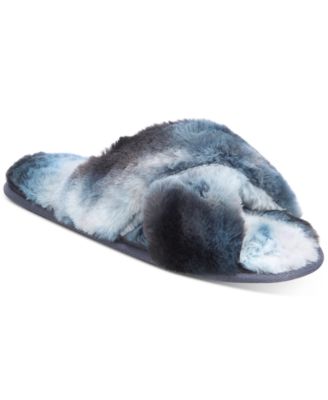 Photo 1 of Size S Jenni Women's Crisscross Faux Fur Slide Boxed Slippers, Created for Macy's New in box