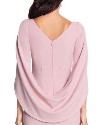 thumbnail image 2 of Betsy & Adam Cape-Sleeve Gown - Macy's 2 of 12