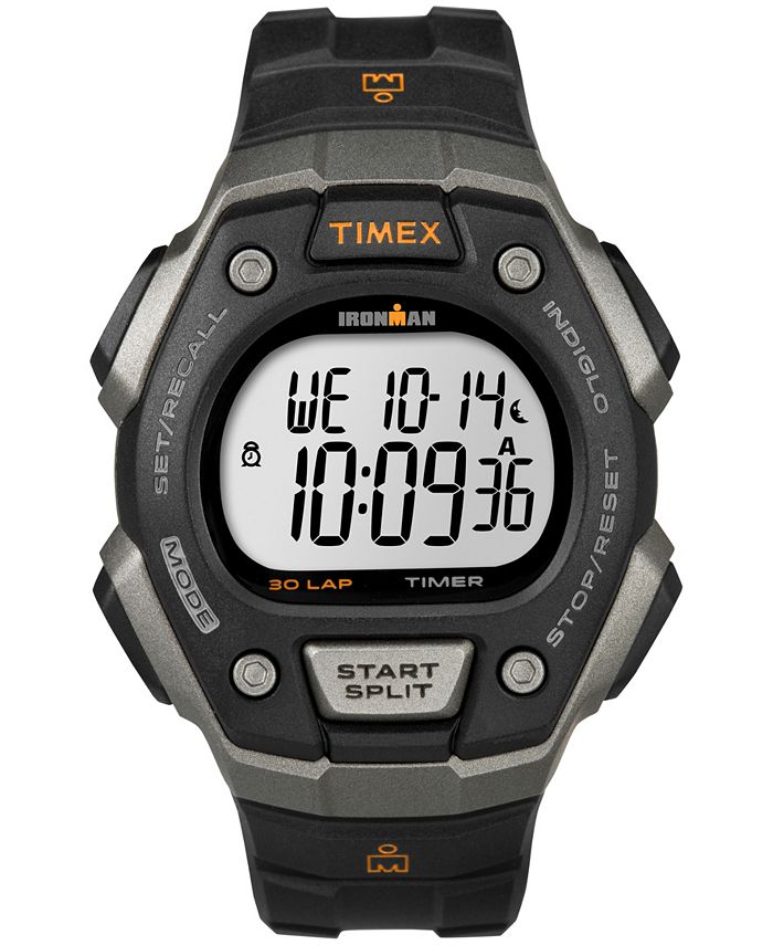 Timex - Men's IRONMAN Classic 30 38mm Watch with Timex Pay – Black Silver-Tone with Silicone Strap
