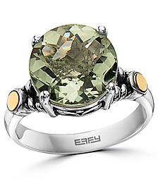 EFFY® Green Quartz Statement Ring (6-1/6 ct. t.w.) in Sterling Silver & 18k Gold
