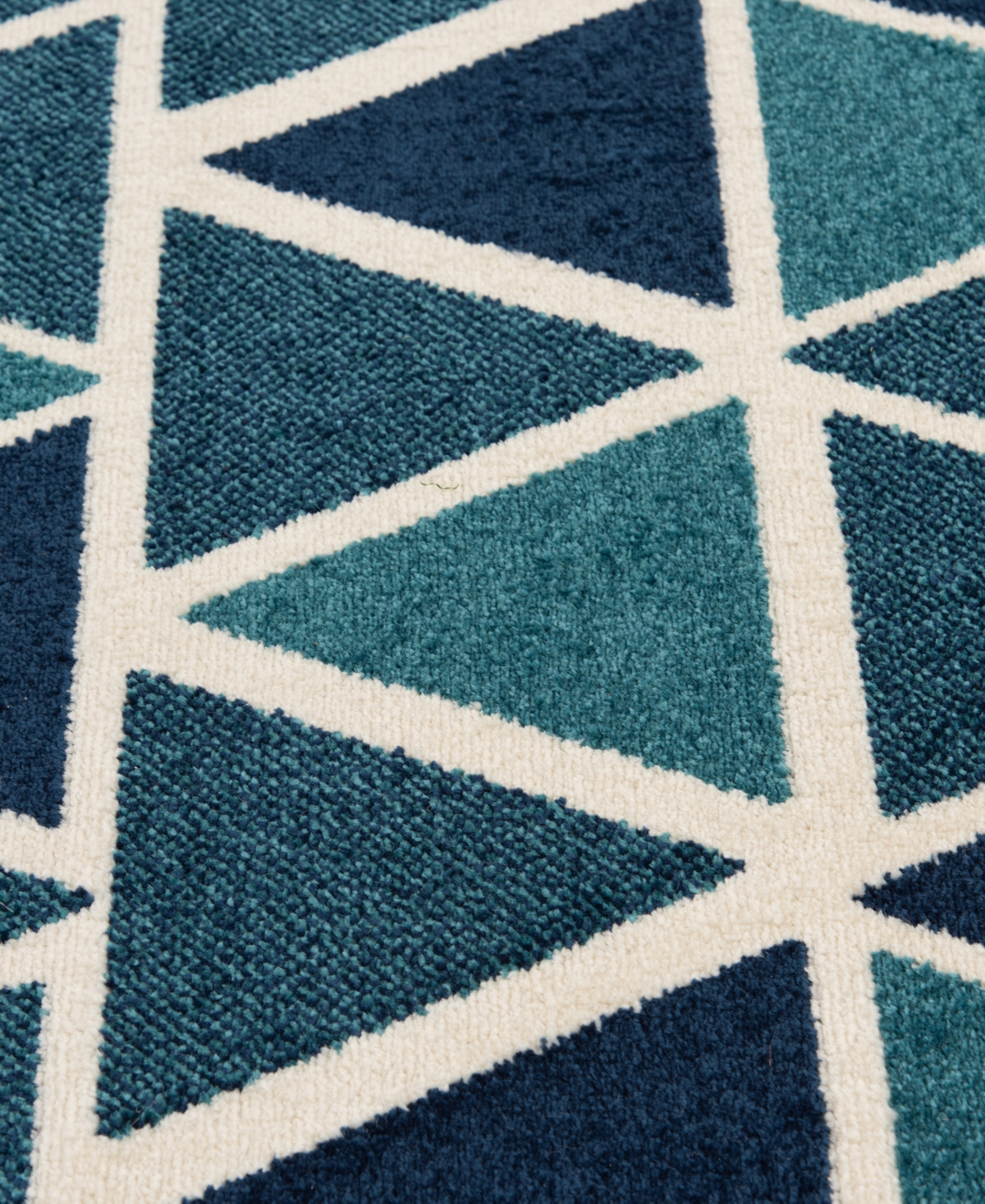 Closeout! Portland Textiles Loggia Isoscelle Runner Outdoor Area Rug -Blue