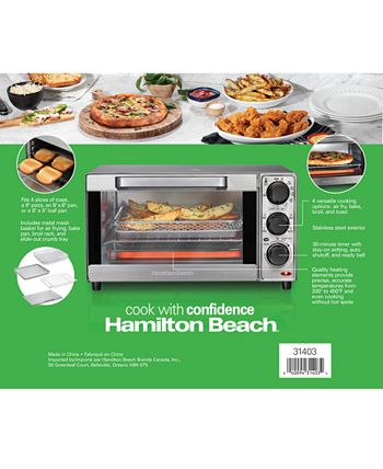 Hamilton Beach Sure-Crisp™ Air Fryer Toaster Oven, 6 Slice Capacity,  Stainless Steel Exterior - Macy's