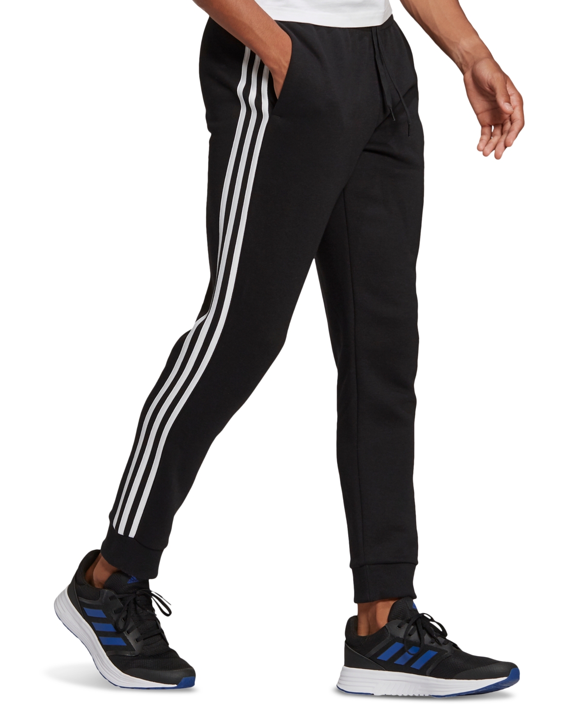 adidas Men's Fleece Jogger Pants -White