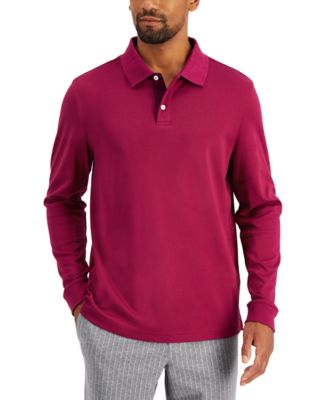 macy's men's long sleeve polo shirts