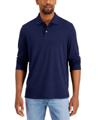 macy's men's long sleeve polo shirts