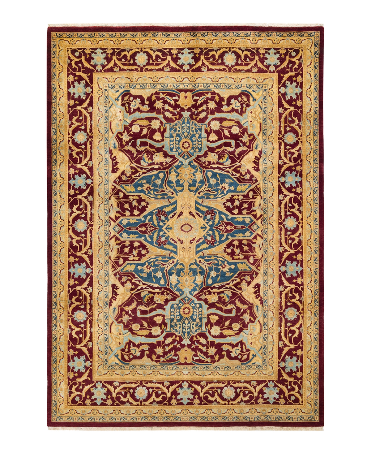 Closeout! Adorn Hand Woven Rugs Mogul M1404 6'1in x 9' Area Rug - Raspberry