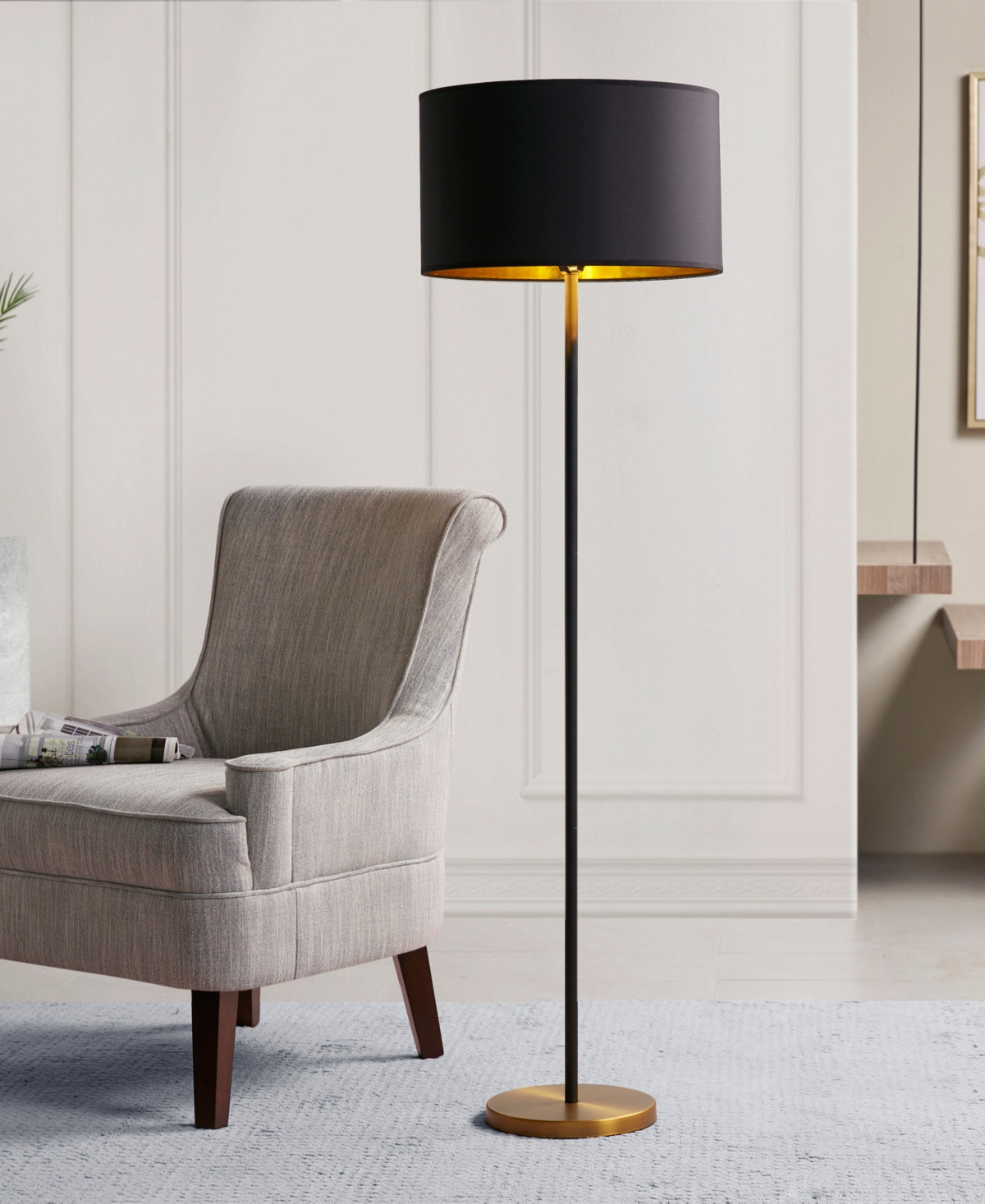 Ink + Ivy Hunts Floor Lamp - Black