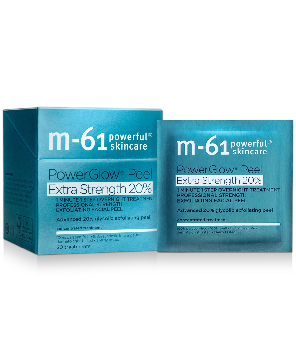m-61 by Bluemercury PowerGlow Peel Extra Strength 20%, 20 treatments