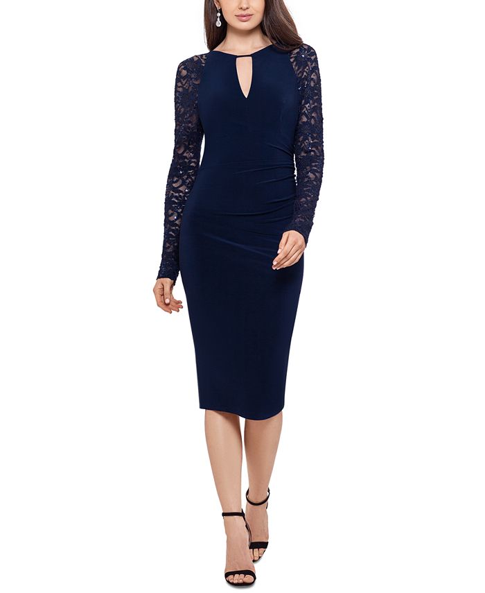 Betsy & Adam SheerSleeve Dress Macy's