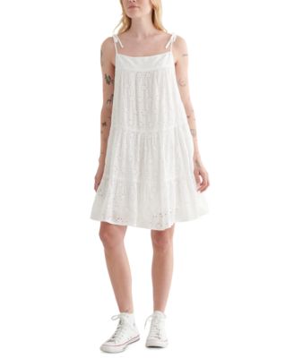 lucky brand white eyelet dress