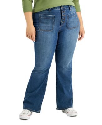 Style \u0026 Co Plus Size Button-Fly Jeans 