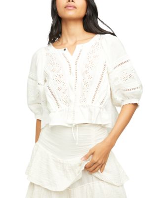 Free People - Daisy Chains Cotton Eyelet Top