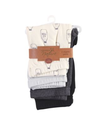 Baby and Organic Cotton Pants 4pk, Milk