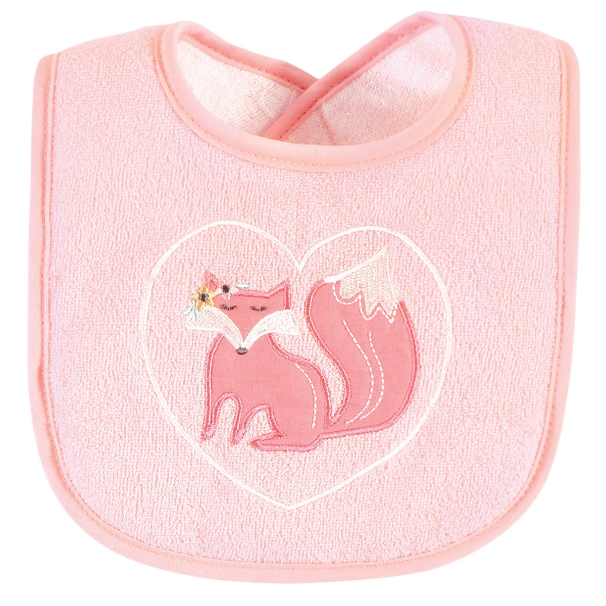 Hudson Baby Girls Cotton Terry Drooler Bibs with Fiber Filling