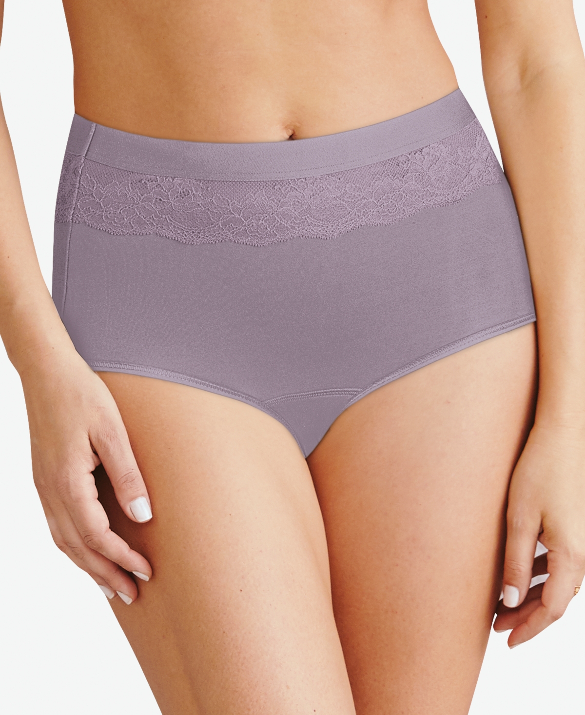 Women's Beautifully Confident Brief Period Underwear With Light Leak Protection DFLLB1 - Perfect Purple