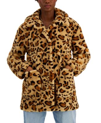 Karl lagerfeld snow leopard coat best sale