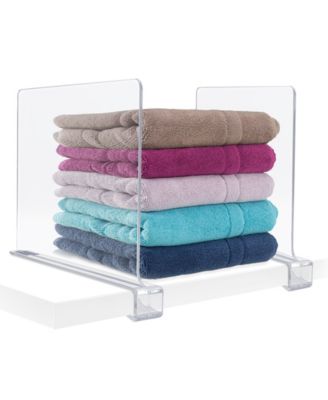 6 Clear Shelf Dividers - Great Organizer for Clothes, Linens, Purse Separators, Kitchen Cabinets & More