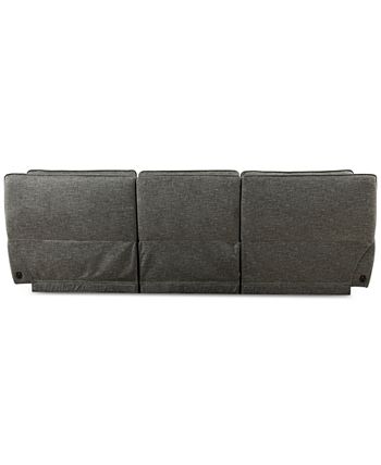 Furniture - Terrine 3-Pc. Fabric Sofa with 3 Power Motion Recliners