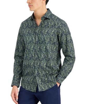Alfani Men's Regular-Fit Paisley Shirt 