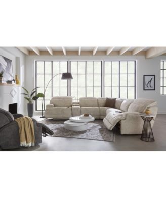 Sebaston 3-Pc. Fabric Sofa with 3 Power Motion Recliners, Created for Macy's