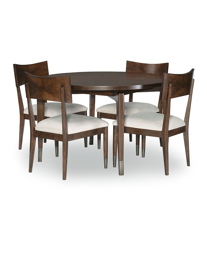 Furniture - Savoy 5pc Dining Set (Round Table & 4 Side Chairs)