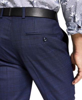 Men's Slim-Fit Wool Suit Pants