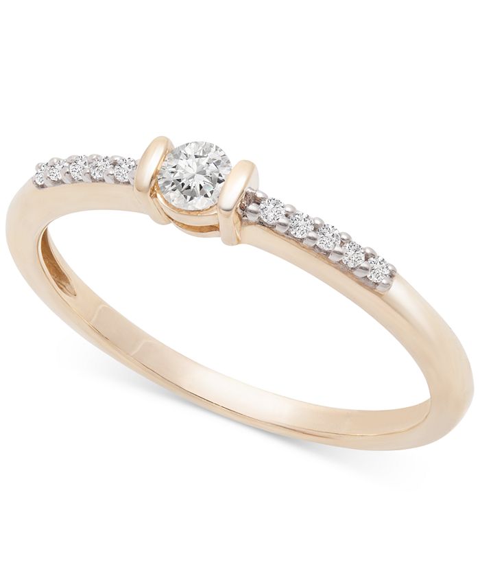 Wrapped Certified Diamond Stack Ring 1 6 ct. t.w. in 14k Gold