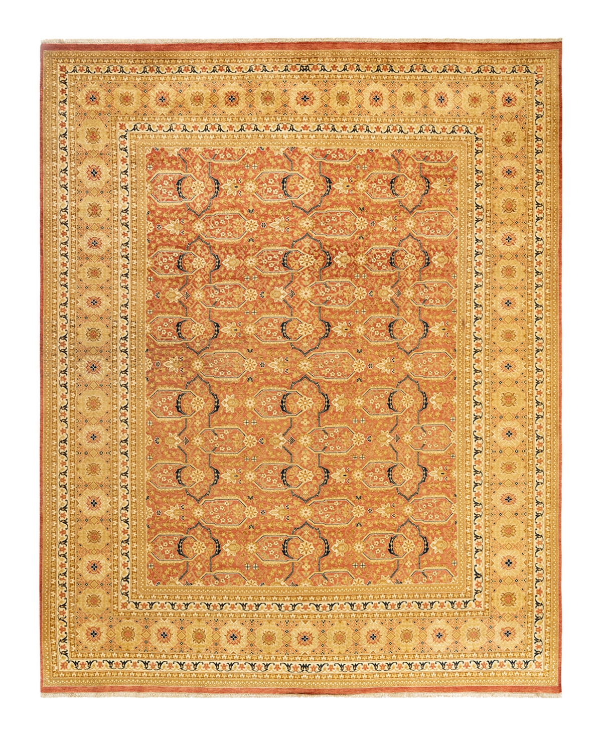 Closeout! Adorn Hand Woven Rugs Mogul M1462 8'1in x 10'3in Area Rug - Orange